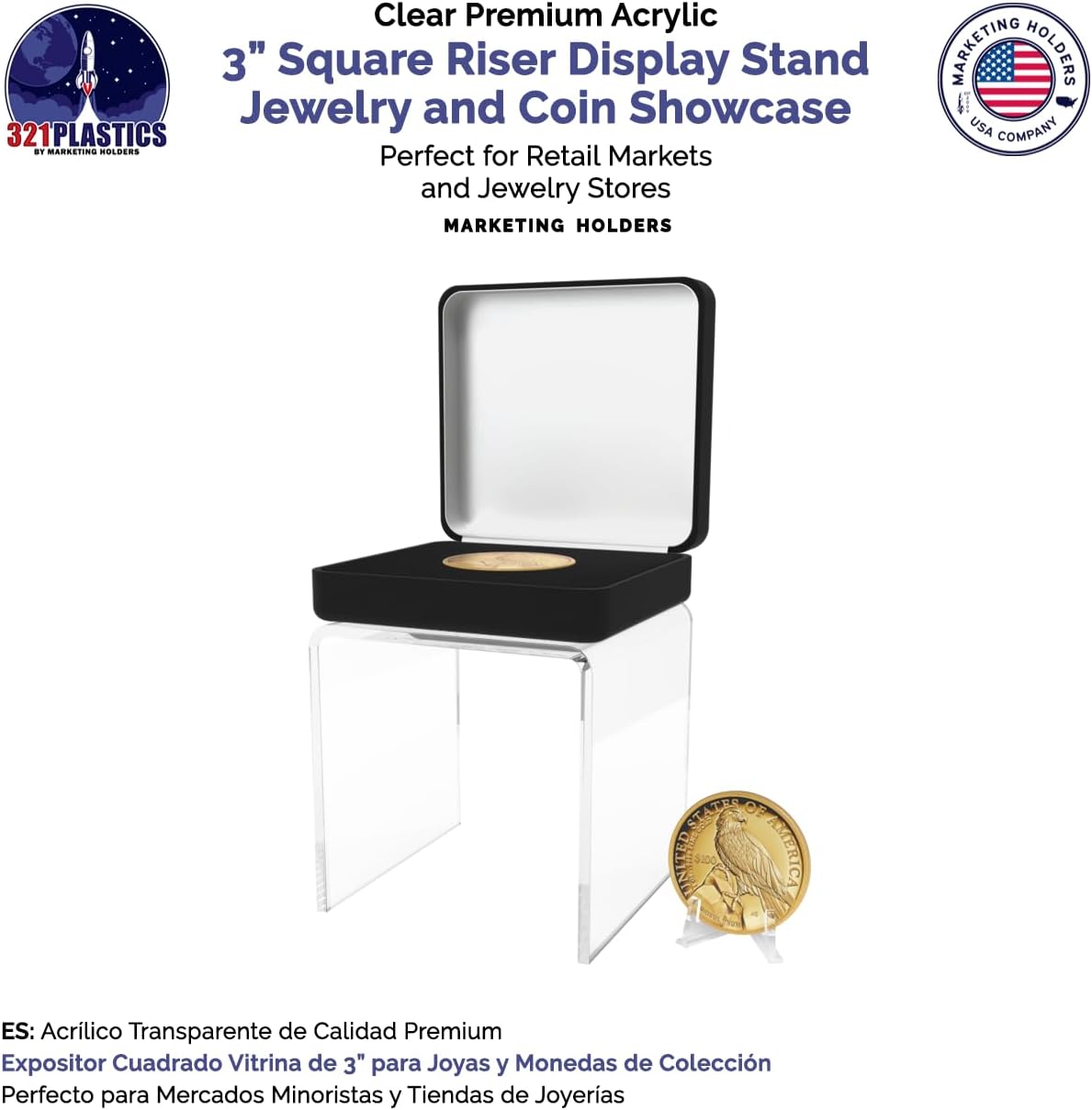 Marketing Holders 4 Pack Acrylic Riser Display Stand