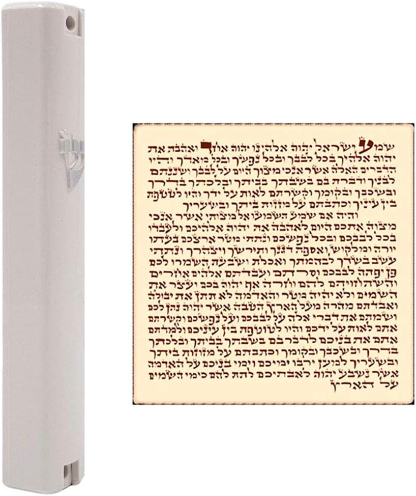 Waterproof Mezuzah Case with Scroll for Door Protection