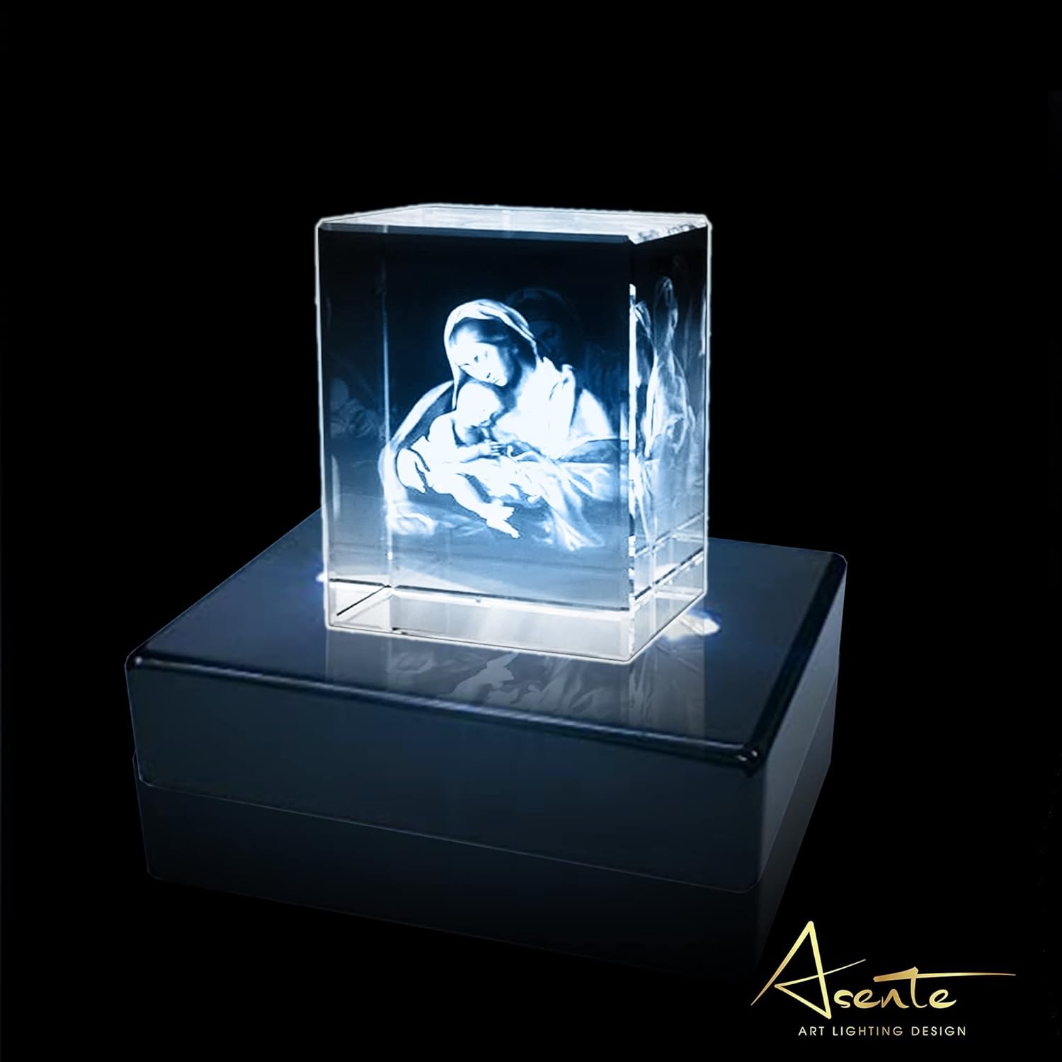 ASENTE 6 LED Lighted Mirror Pedestal Stand
