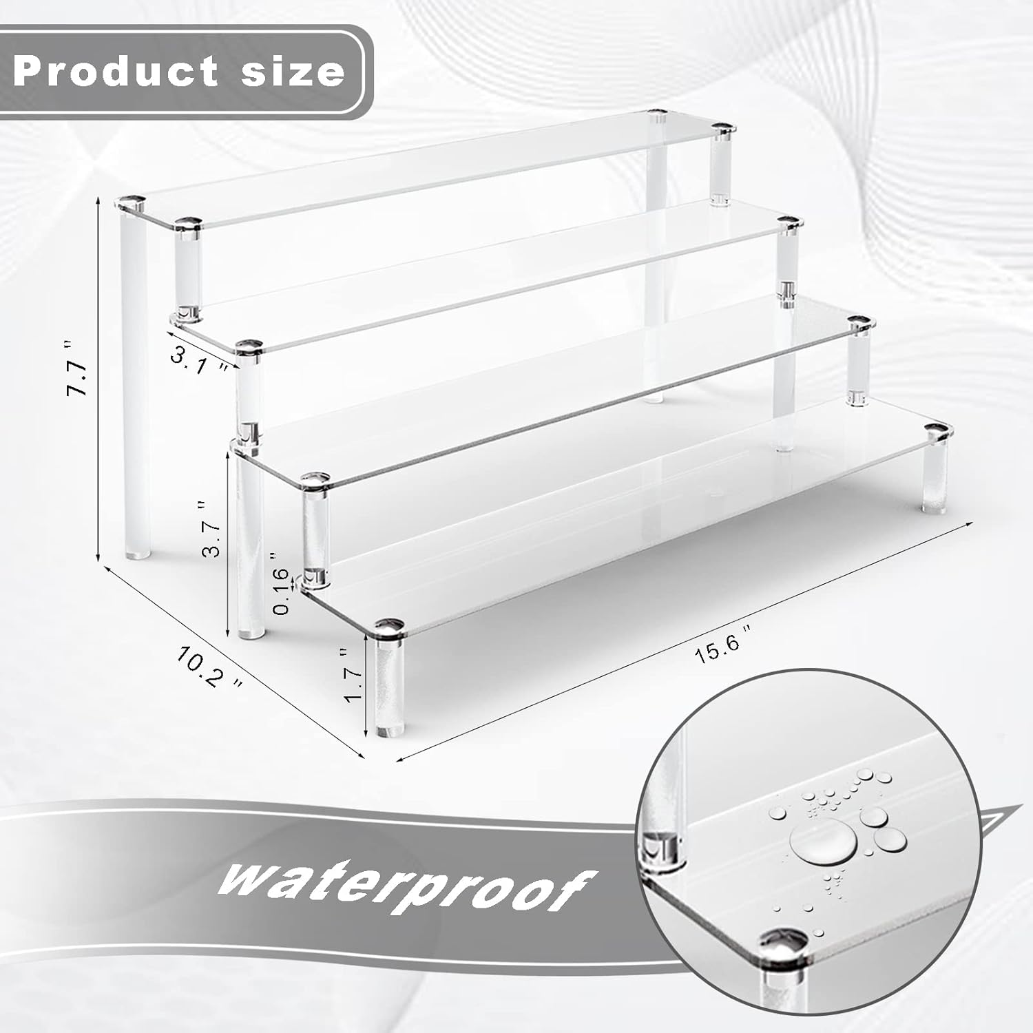 KALYLOC 4 Tier Acrylic Display Stand for Collectibles