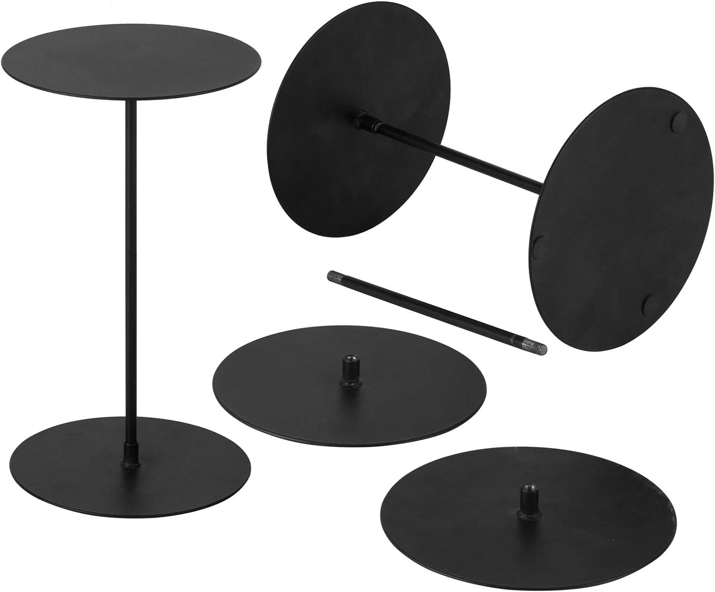 MyGift Decorative Black Metal Cupcake Stand Set of 3