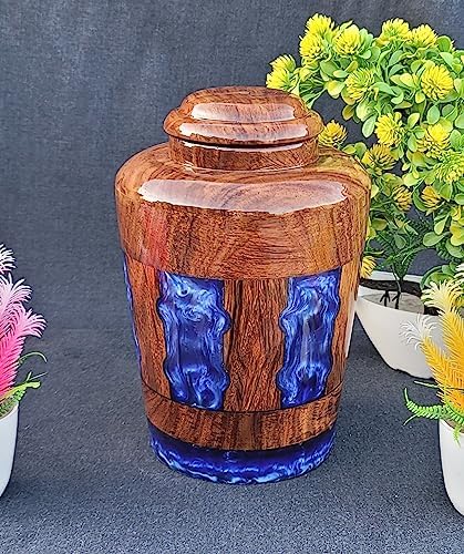 Rosewood Resin Cremation Urn with Personalization
