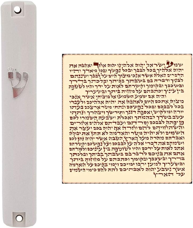 Waterproof Mezuzah Case with Scroll for Door Protection