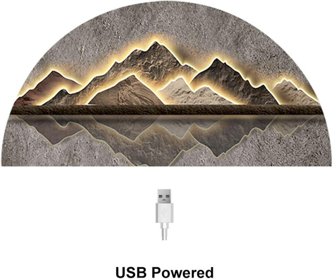 Homary 492 Inch LED Lighted Abstract Mountain Wall Art