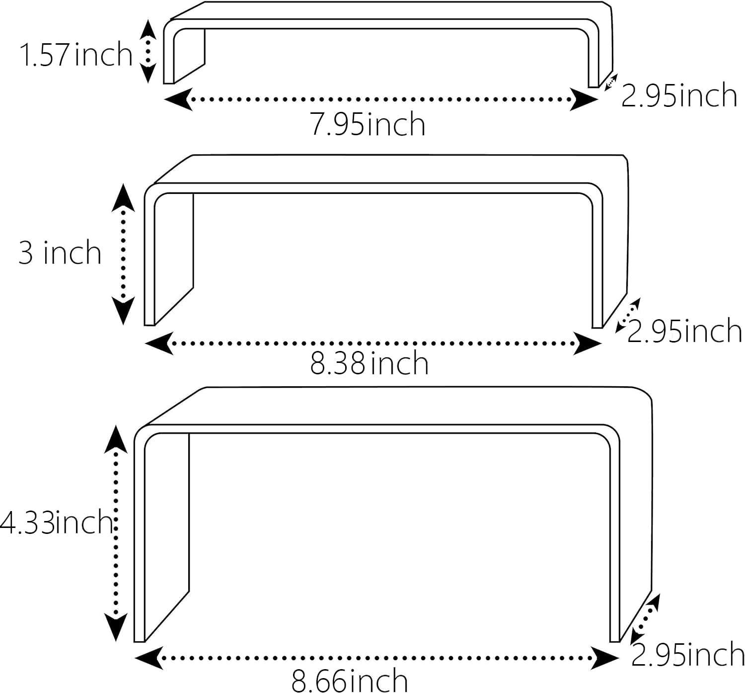 ihomecooker 6 Pc Black Acrylic Display Risers