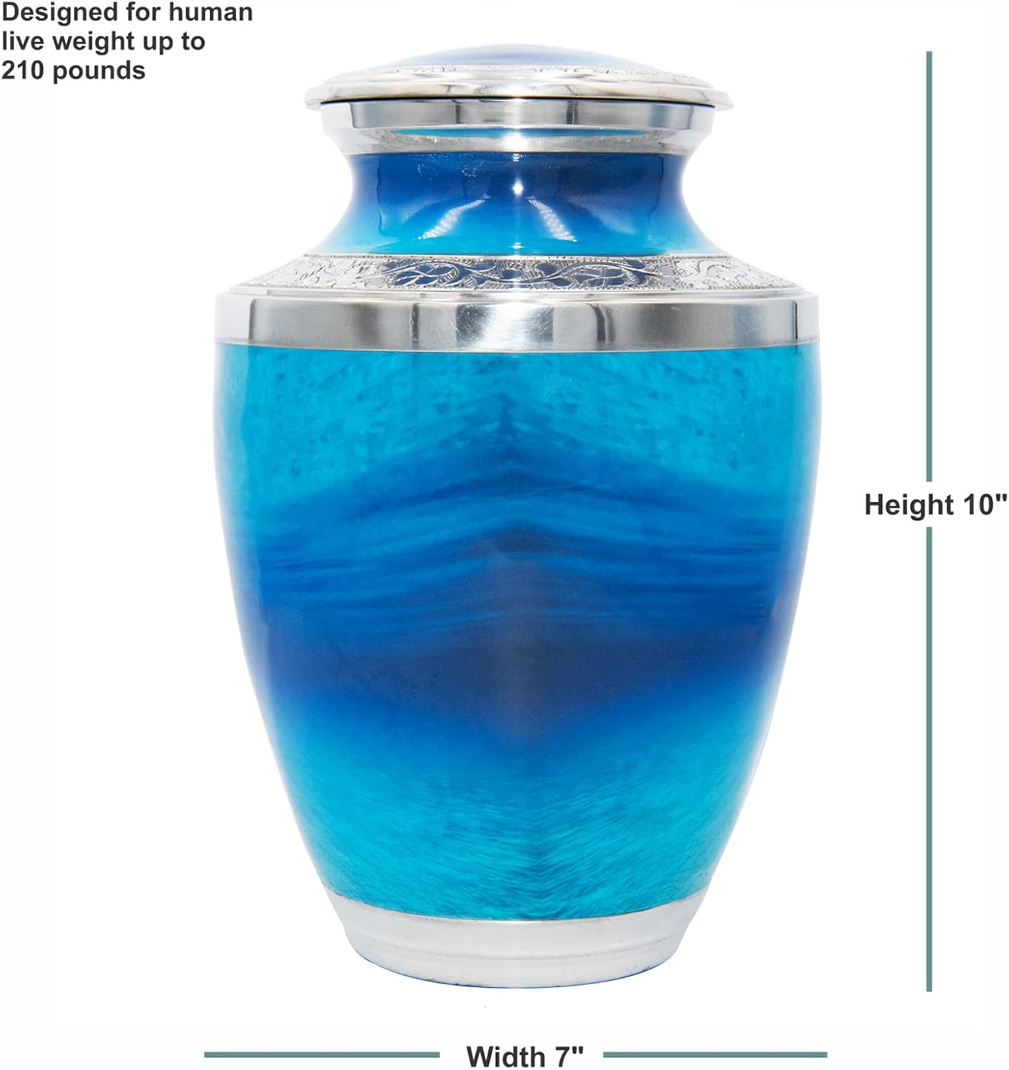 Ocean Lovers Cremation Urn with Keepsake and Personalization
