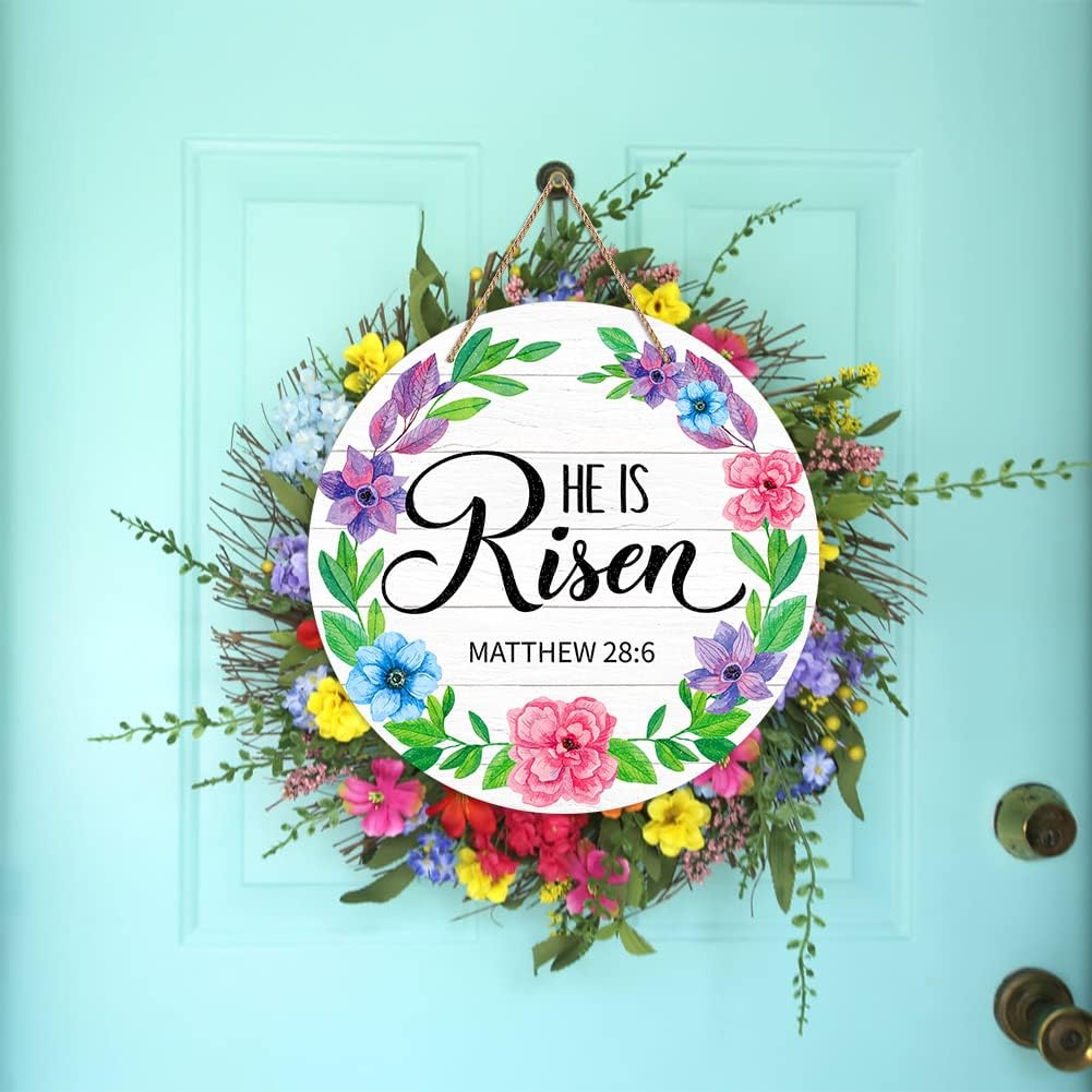 Rustic Round Wood Sign 8x8 Inch Farmhouse Welcome