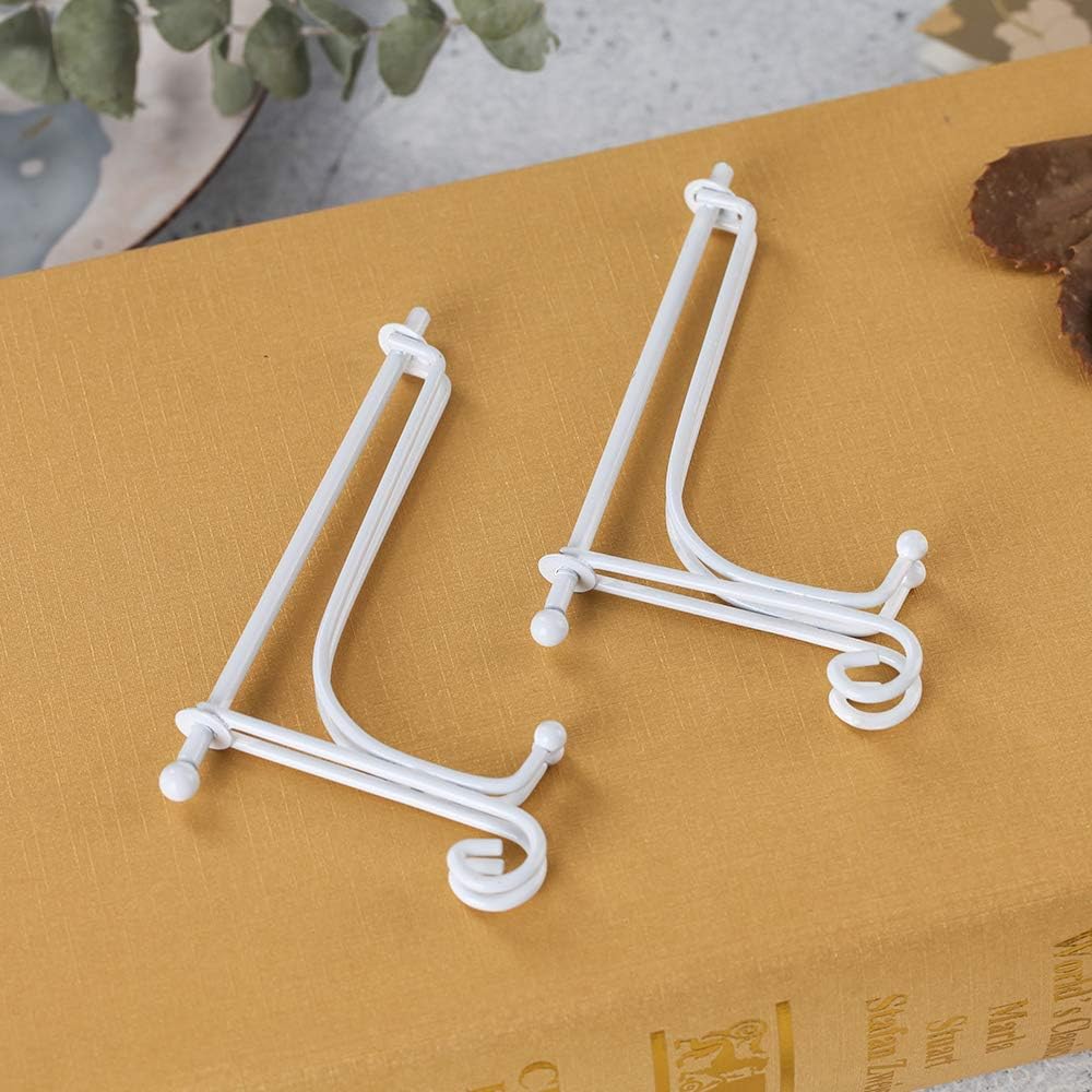 Artliving 4 Inch White Metal Easel Stand 2 Pack