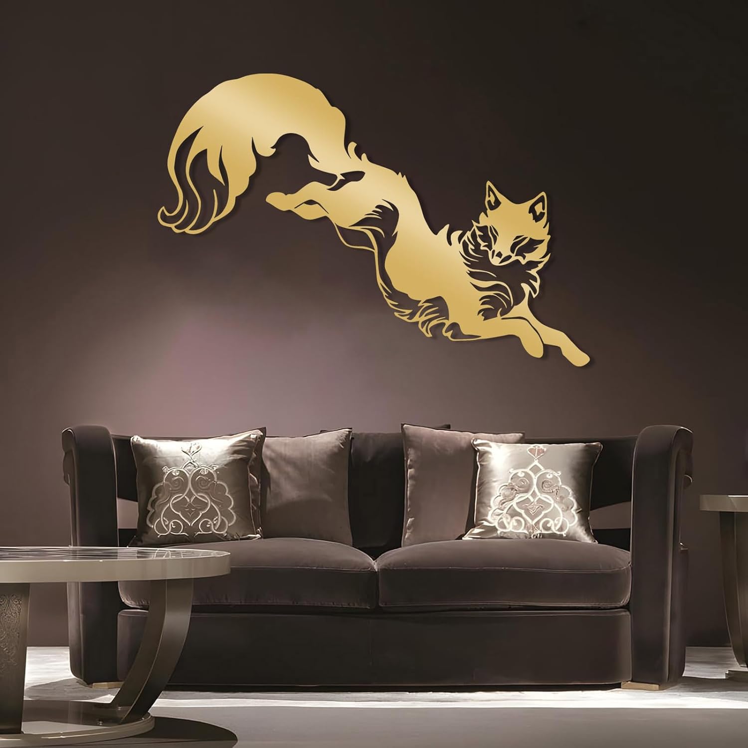 LARNT Metal Fox Wall Art 12X30 Wall Decor