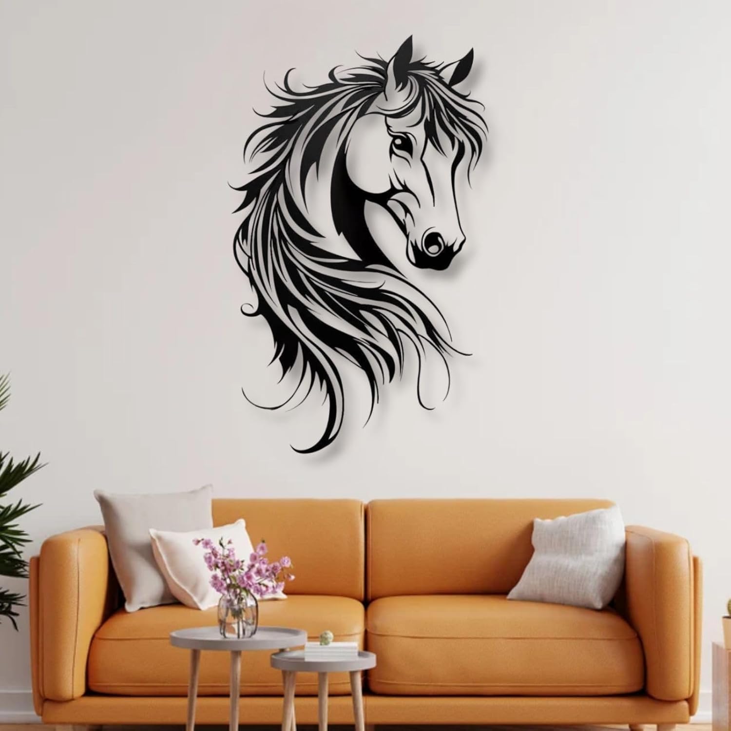 Huefoam Horse Metal Wall Art Decor Sculpture