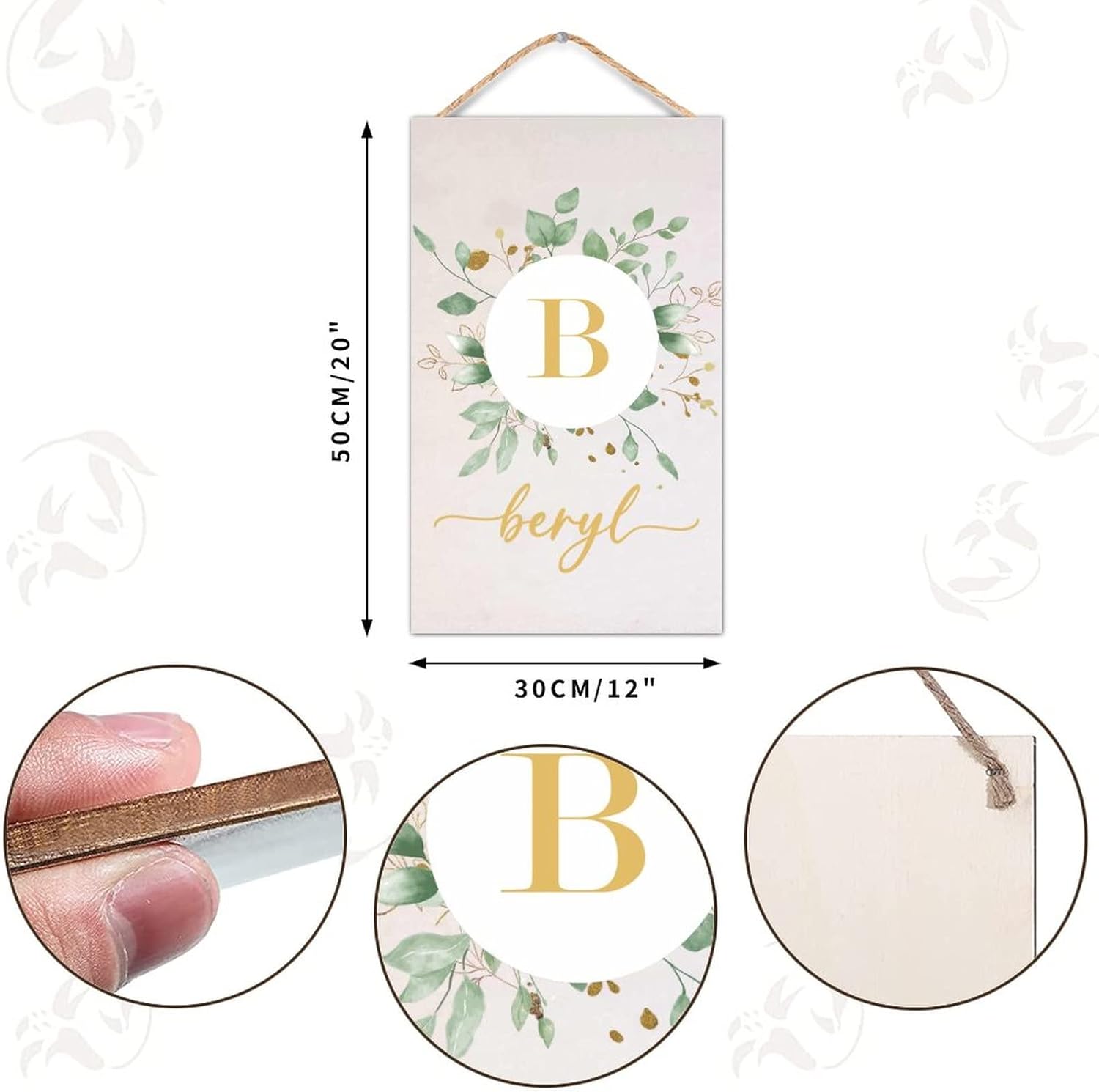 WengBeauty Custom Wood Last Name Sign Wedding Gift