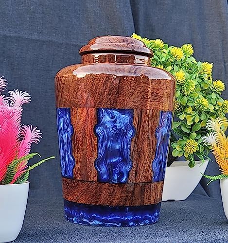 Rosewood Resin Cremation Urn with Personalization