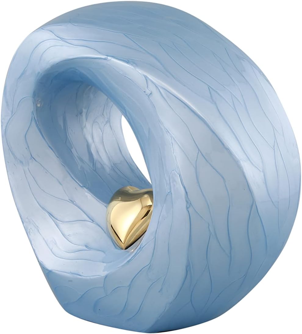 Passage of Heaven Adult Cremation Urn - Sky Blue Gold