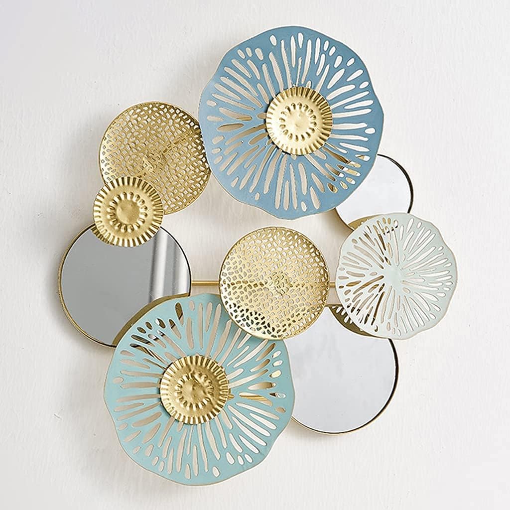 Mirrored Flower Wall Sculpture Decor Metal Art