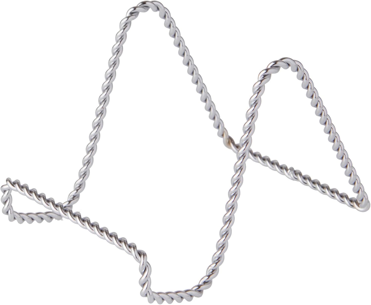 Bards Twisted Silver Wire Easel Stand 3x3x45 Inch