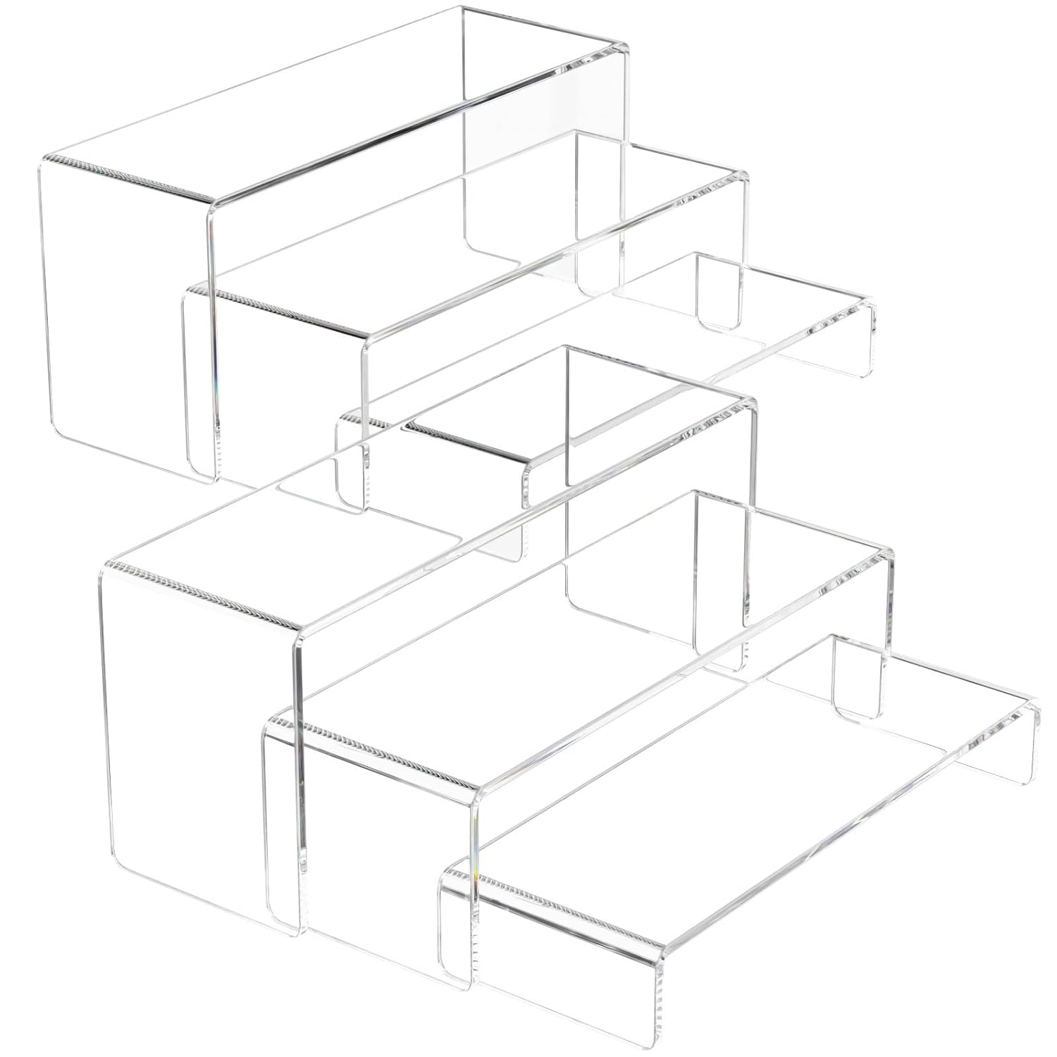NIUBEE Acrylic Display Riser Set 6 Pcs 9 Inch
