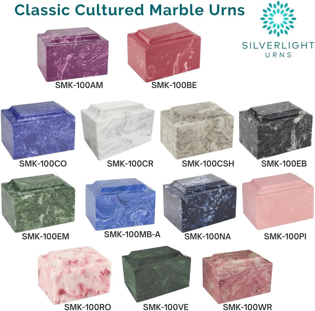 Carrera Classic Cultured Marble Cremation Urn
