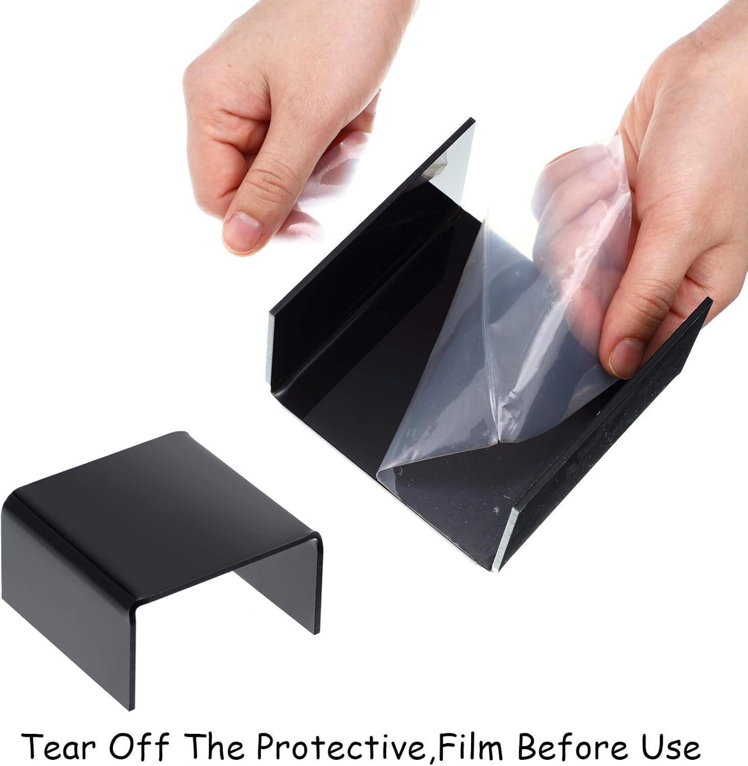 Chuangdi 2 Sets Acrylic Display Risers Black