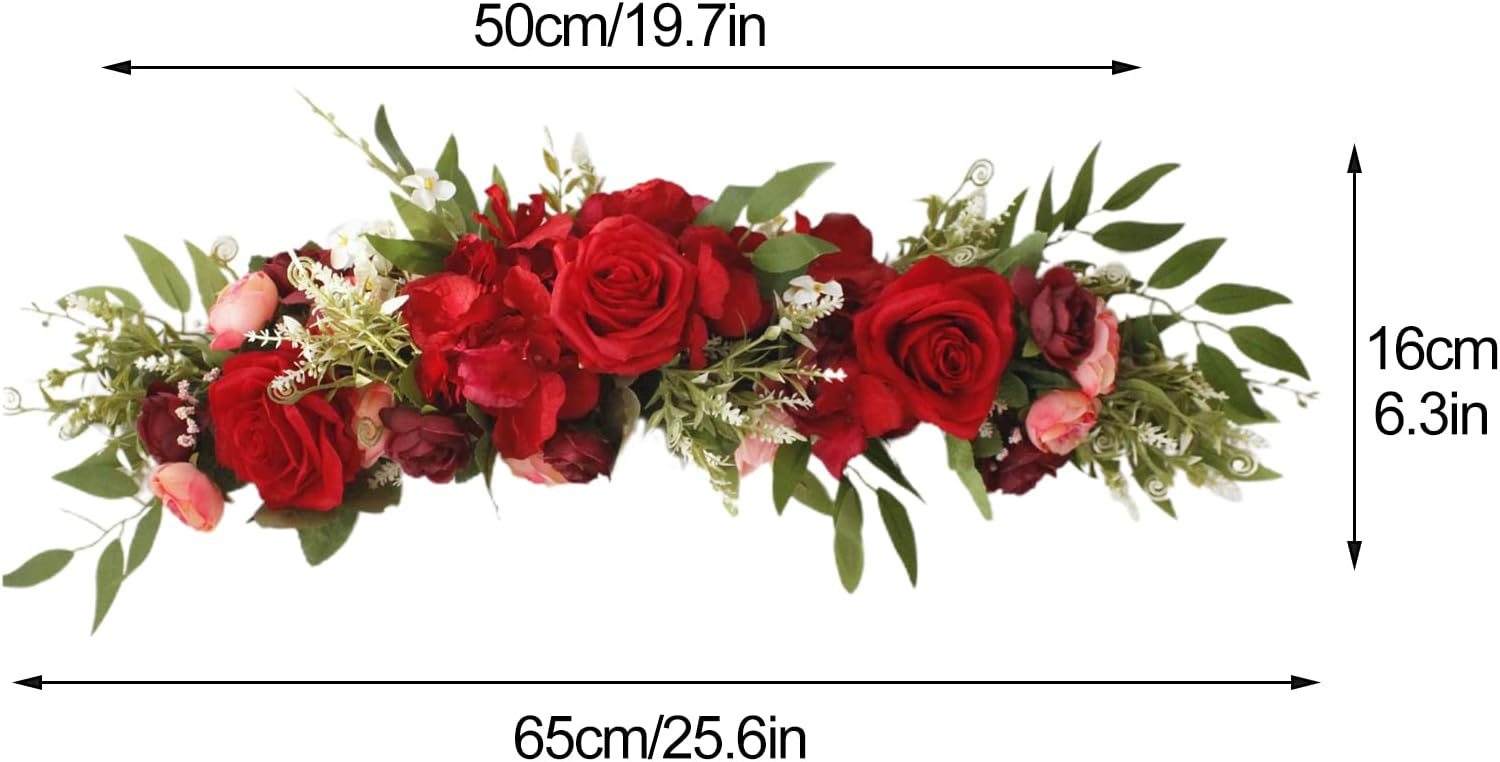 Firlar Artificial White Rose Swag 256 Inch Decor