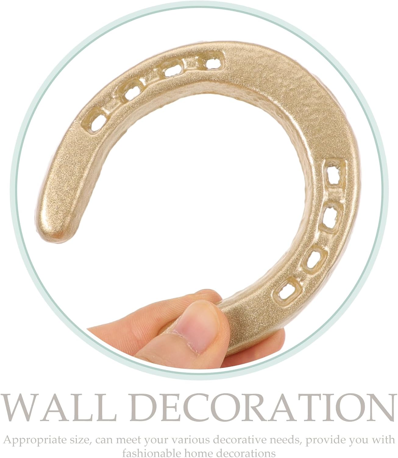 Garneck Cast Iron Horseshoe Wall Decor Gold