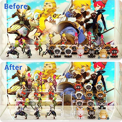 NIUBEE Acrylic Display Riser Set 6 Pcs 9 Inch