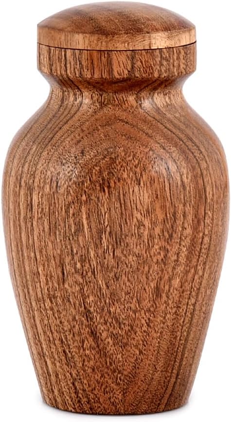 NIRMAN Acacia Wood Urns for Cremated Ashes