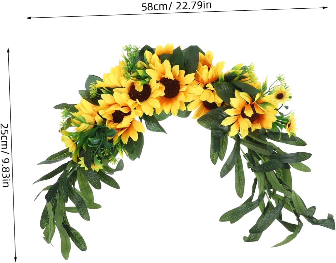 Sunflower Swag Door Knocker Artificial Flower Wall Hanging Decor