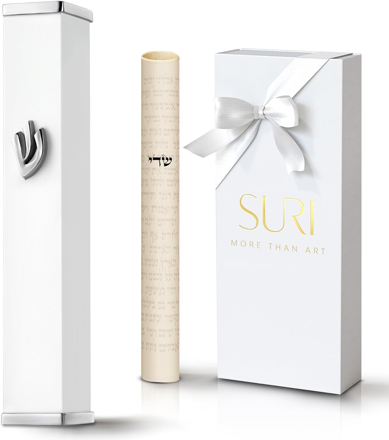 SURI Modern Mezuzah with Adhesive for Easy Install