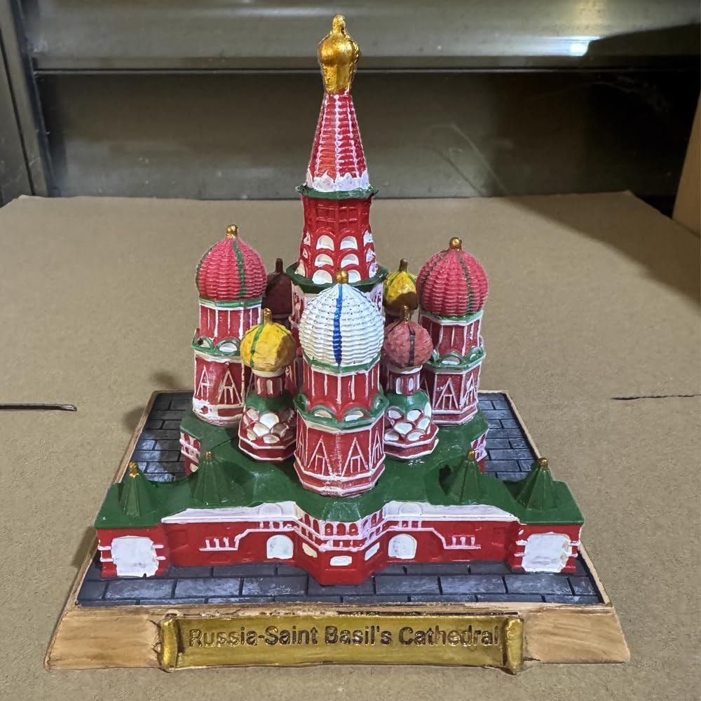 Russia St Basils Cathedral Resin Statue Collectible Home Decor