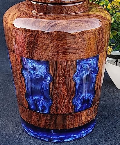 Rosewood Resin Cremation Urn with Personalization