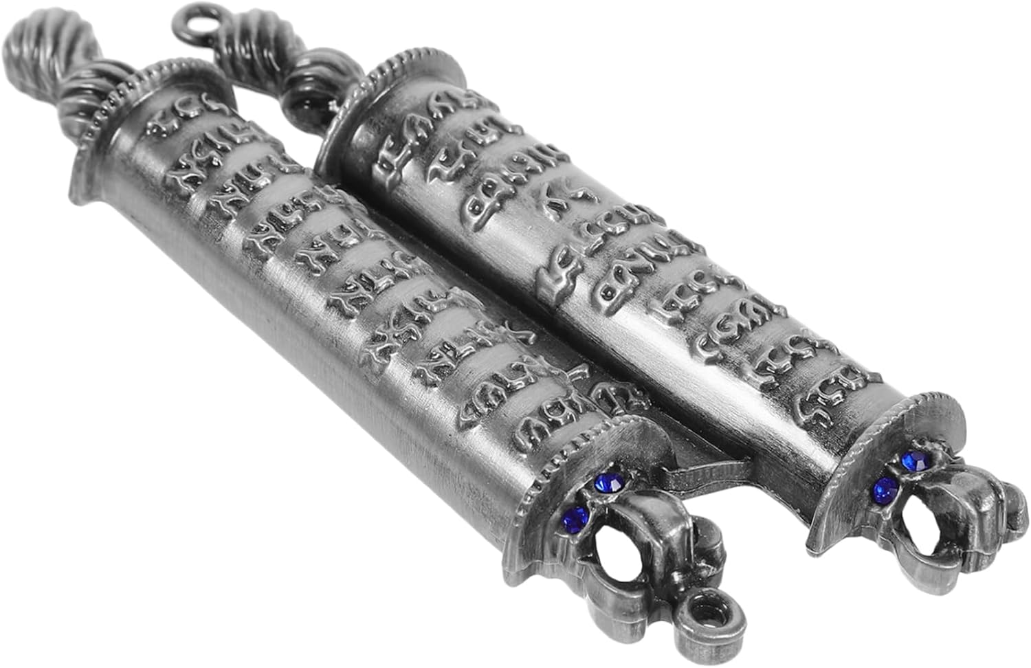 Unomor Jewish Mezuzah Case Decorative Metal Scroll