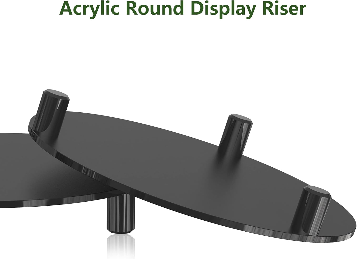 Modern Acrylic Display Riser 10 Inch 2-Pack Black