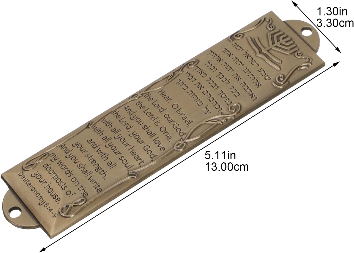 5 Sets Mezuzah with Scroll Door Jewish Mitzvah Metal Case
