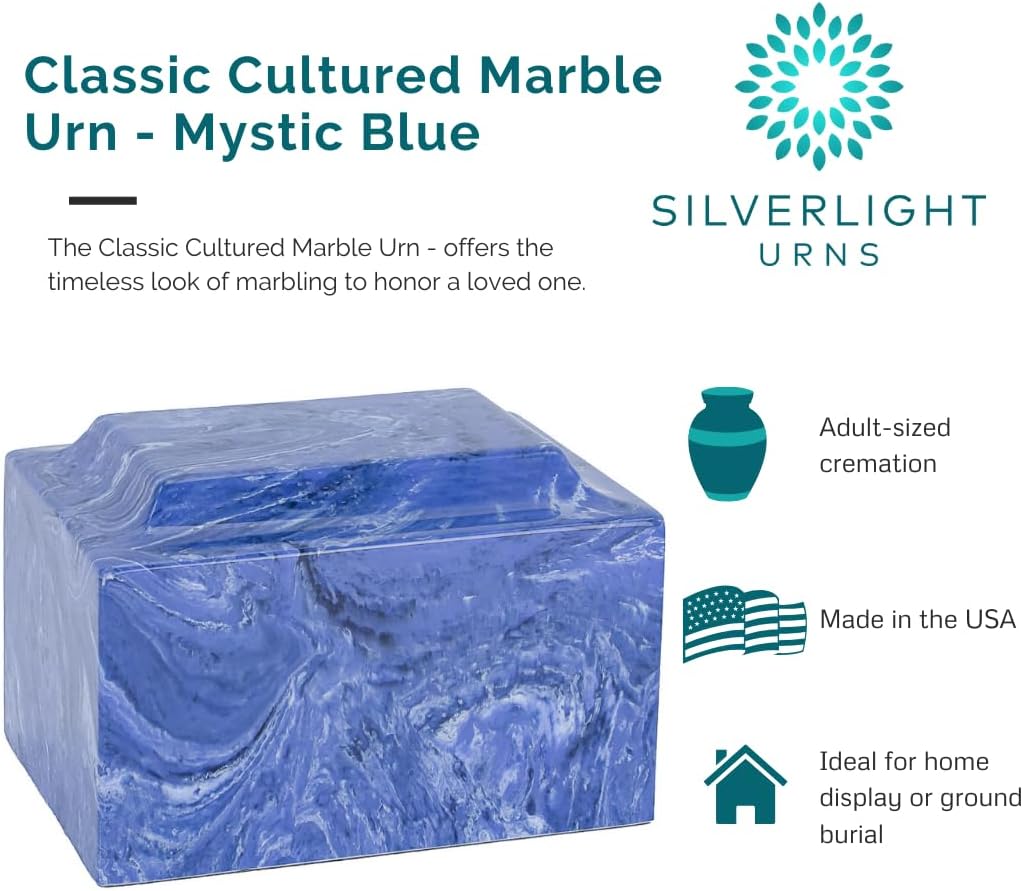 Carrera Classic Cultured Marble Cremation Urn