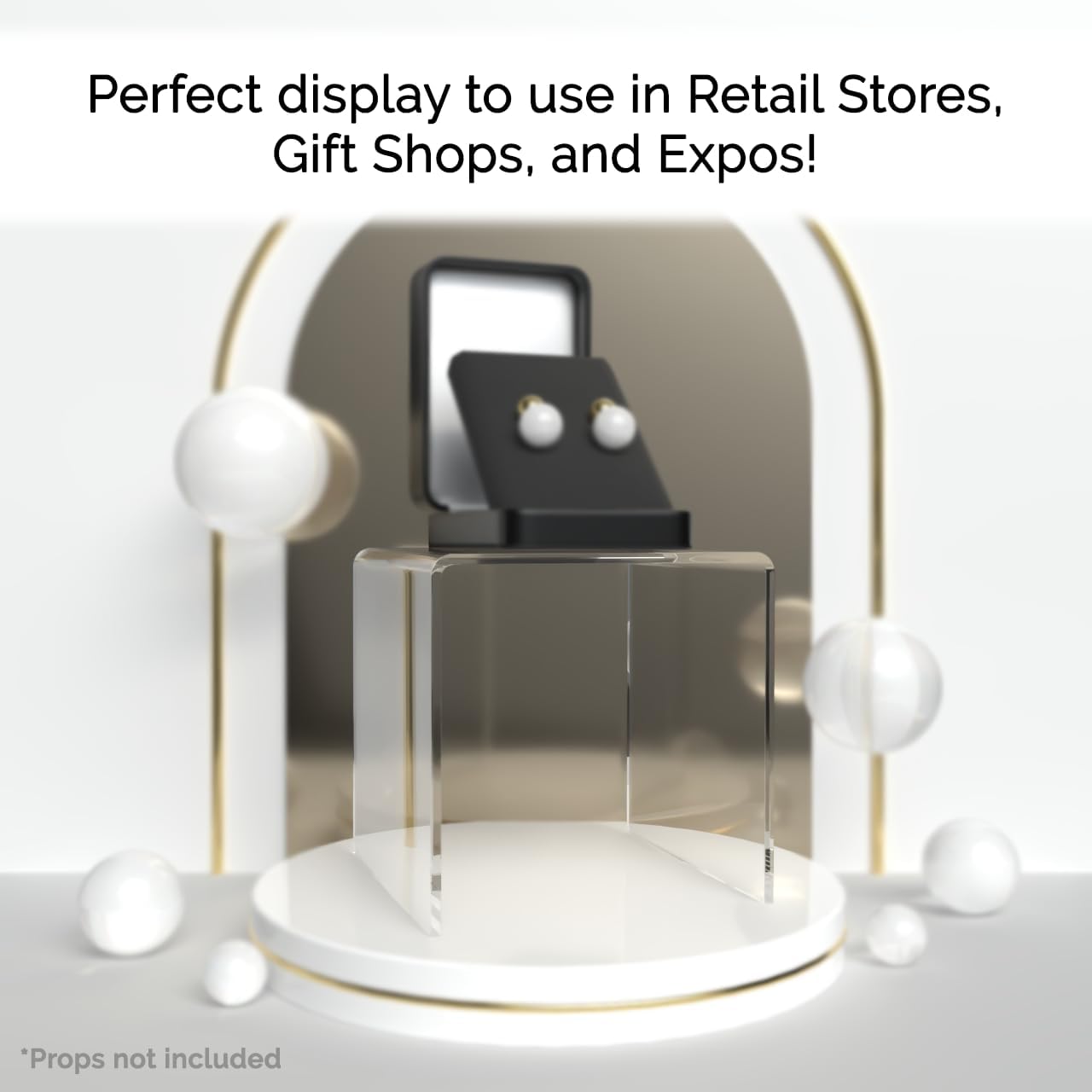 2 Pack Clear Acrylic Riser Display Stand for Countertops