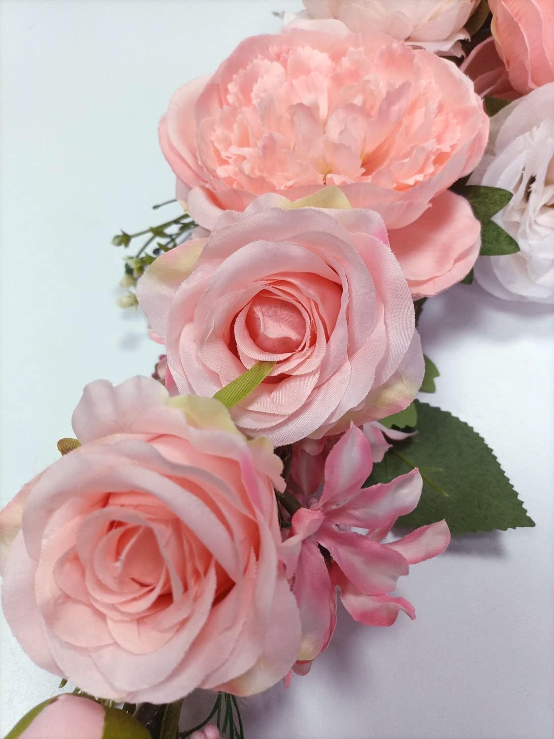OrgMemory Artificial Floral Swag 23 Inch Peach