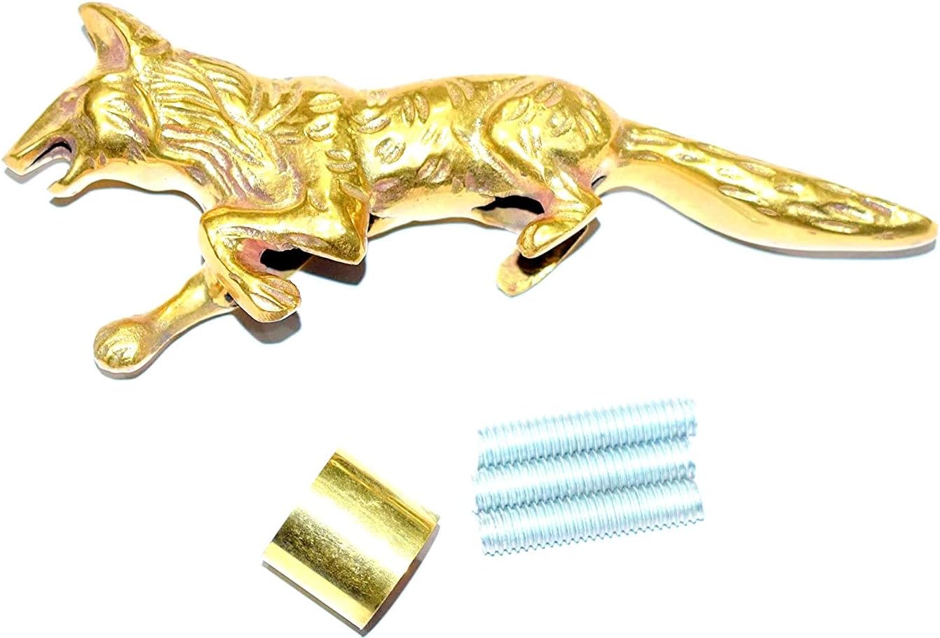 Decorative Gold Fox Wall Sculpture Handcrafted Metal Art