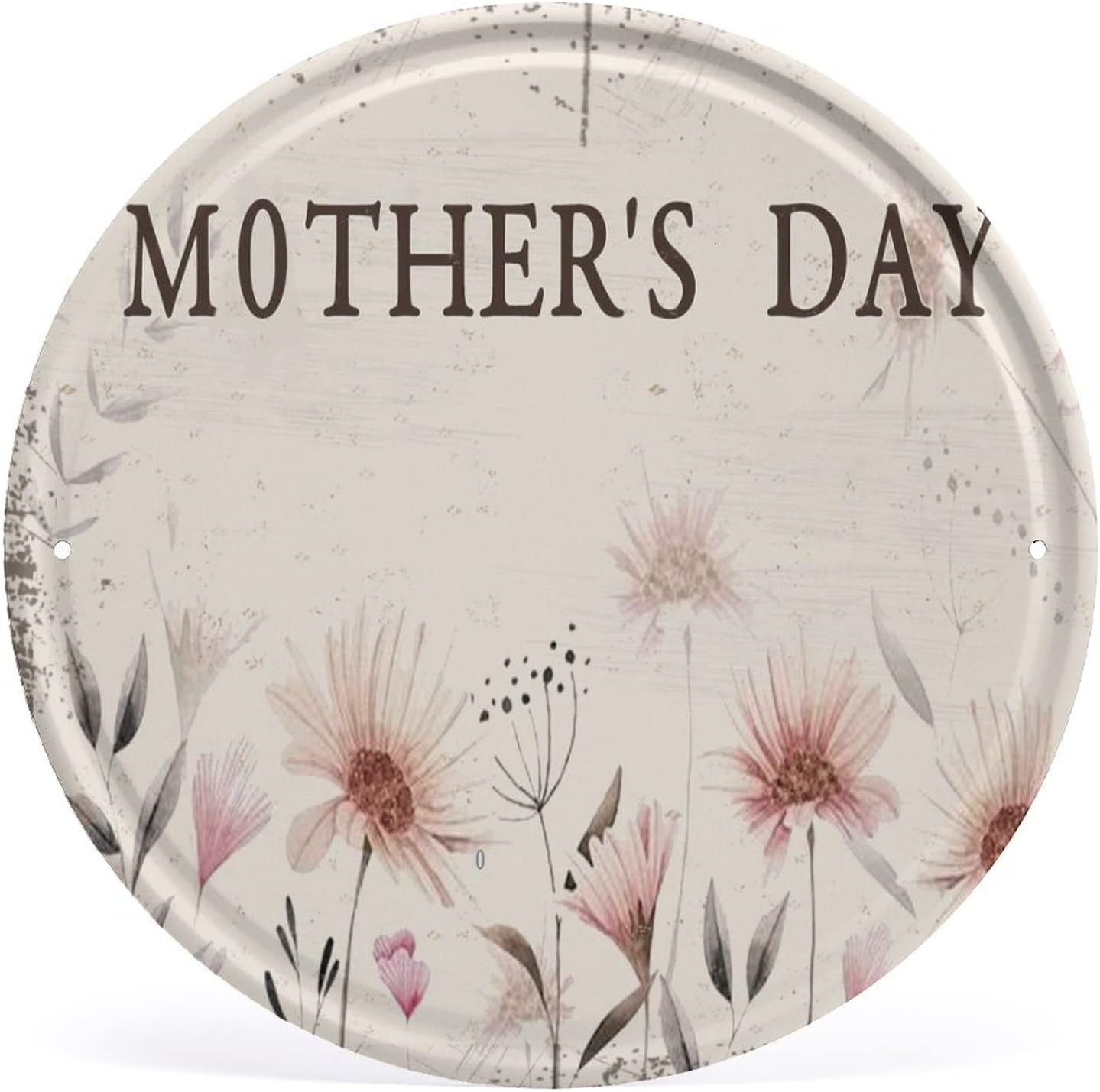 Mothers Day Blooming Flowers Metal Tin Sign Door Hanger