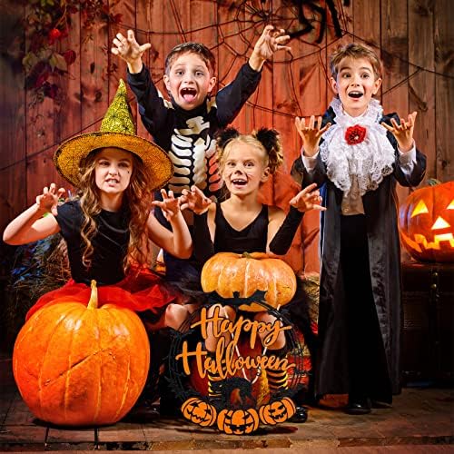 Bucherry Halloween Black Cat Pumpkin Door Sign