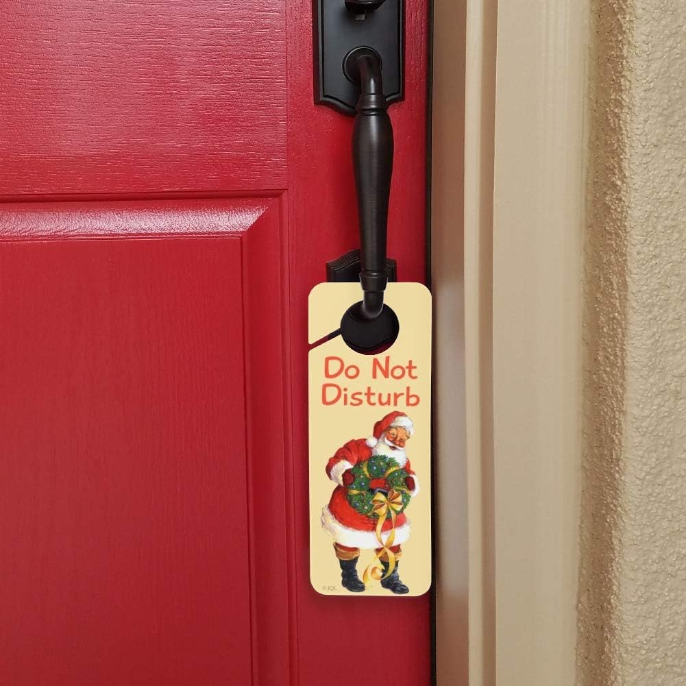 GRAPHICS AND MORE Christmas Santa Wreath Door Knob Hanger Sign