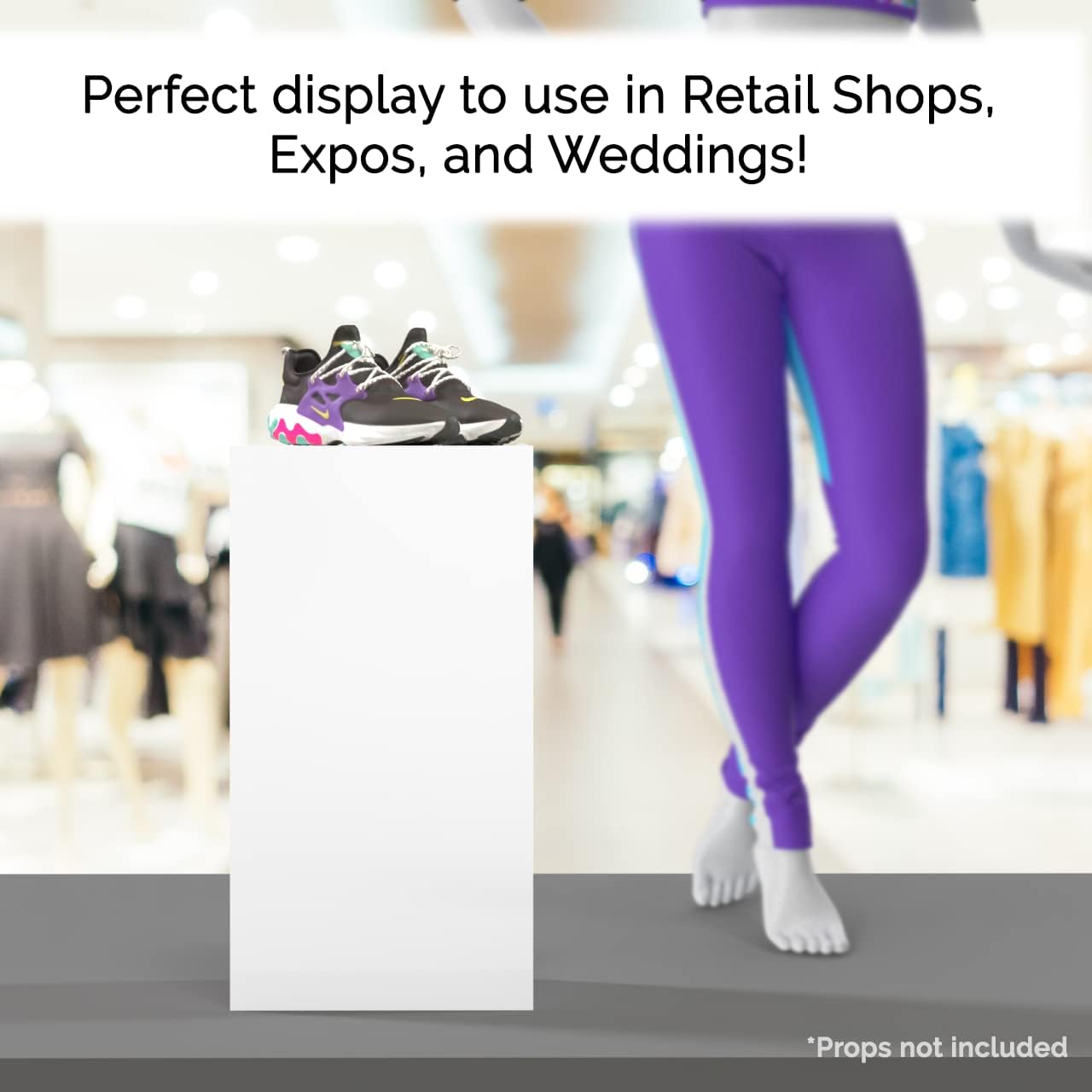 Elevated Acrylic Display Box 12x12x24 Inch Pedestal
