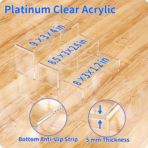 NIUBEE Acrylic Display Riser Set 6 Pcs 9 Inch