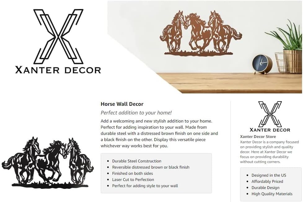 Xanter Running Horses Reversible Wall Decor