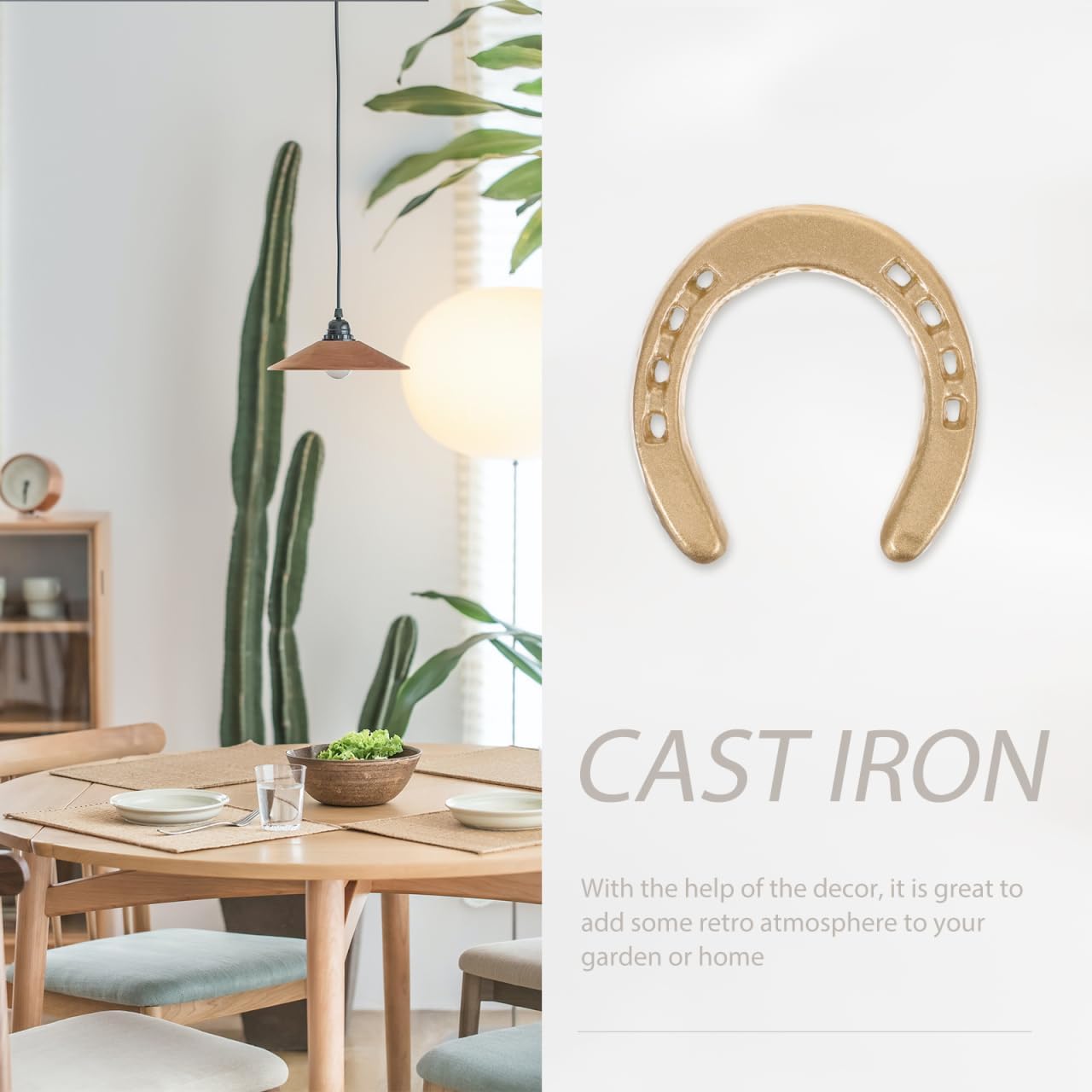 WOFASHPURET Cast Iron Horseshoe Wall Decor