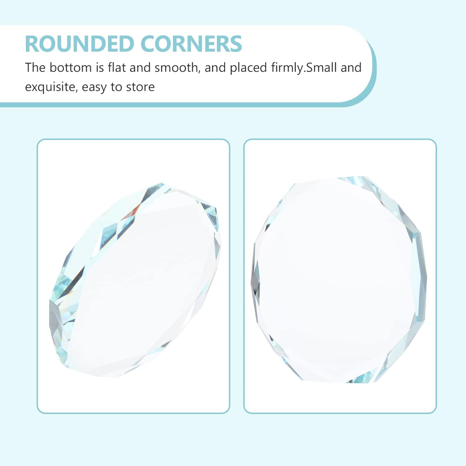 ARTIBETTER Round Crystal Glass Display Riser Base