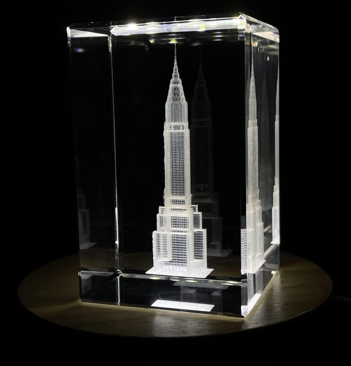 Chrysler Building 3D Engraved Crystal Keepsake