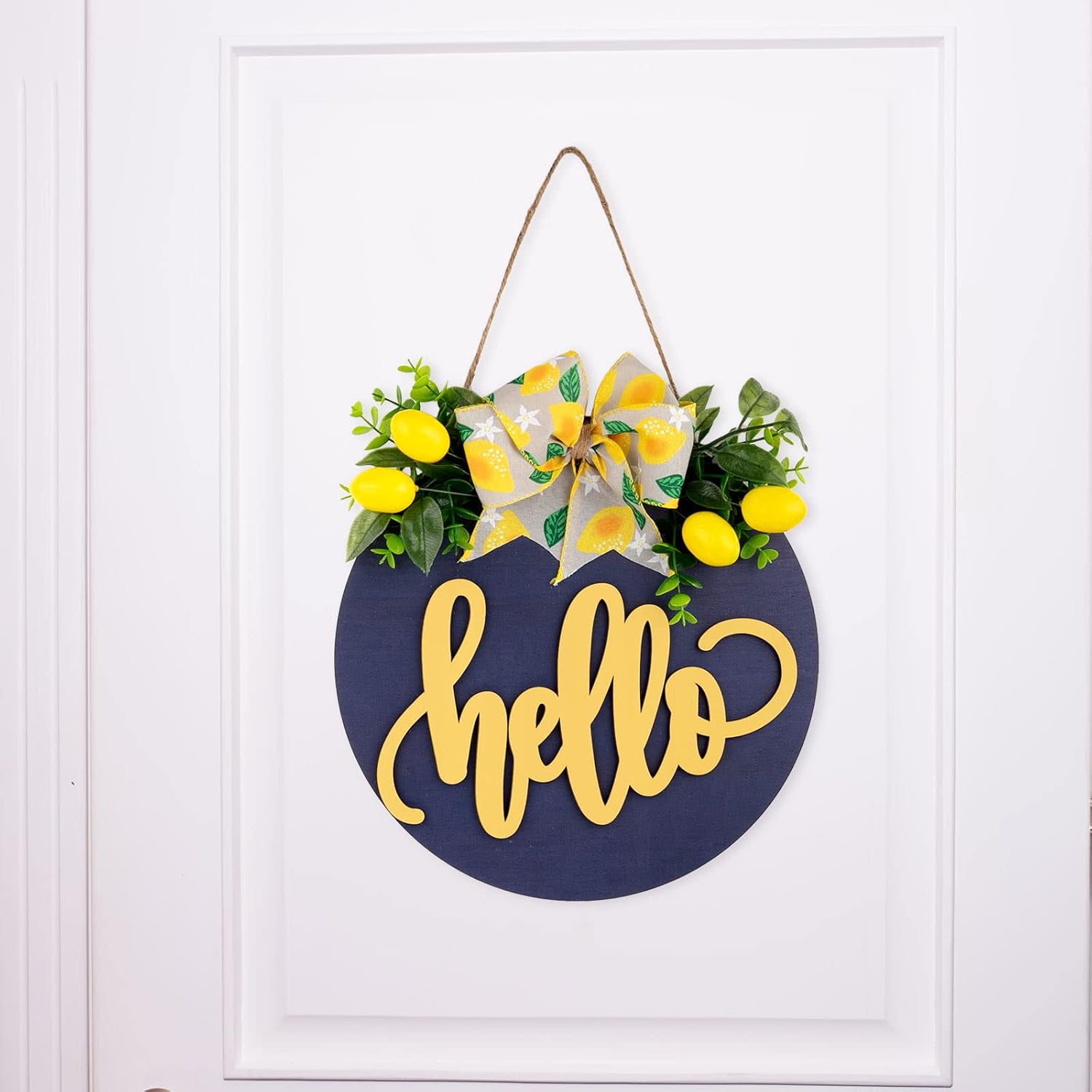 Whaline 3D Hello Summer Wooden Welcome Sign with Bowknot