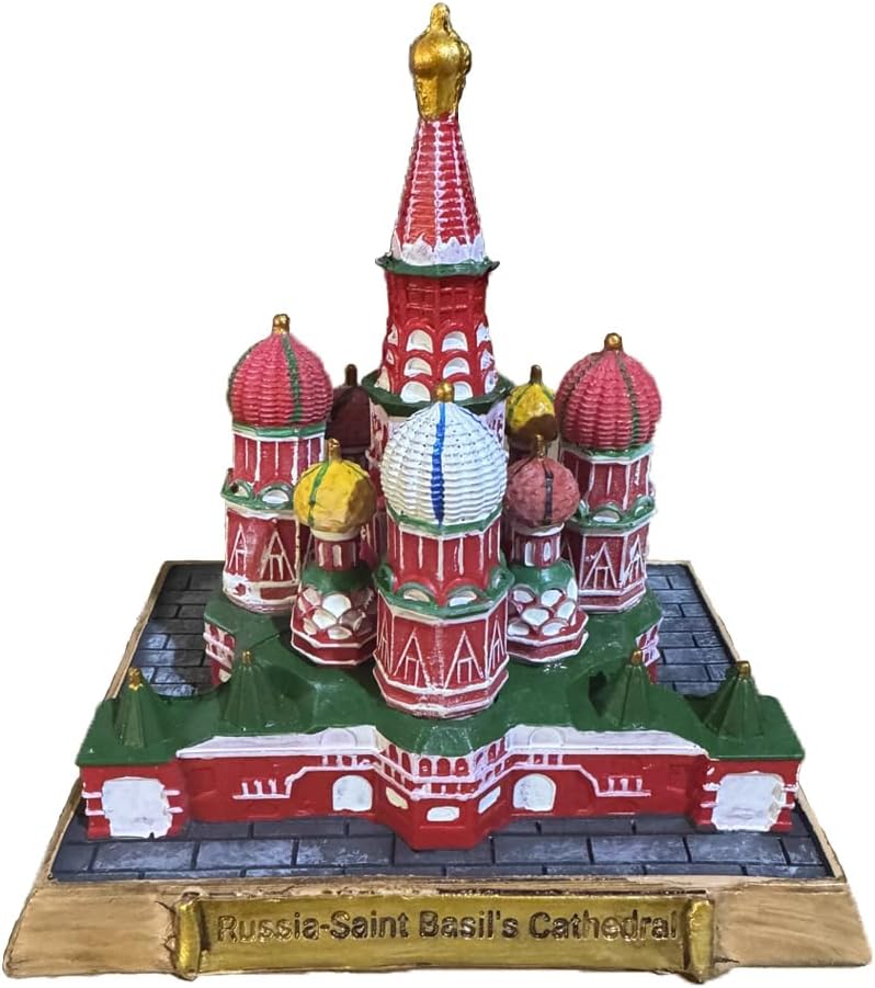 Russia St Basils Cathedral Resin Statue Collectible Home Decor