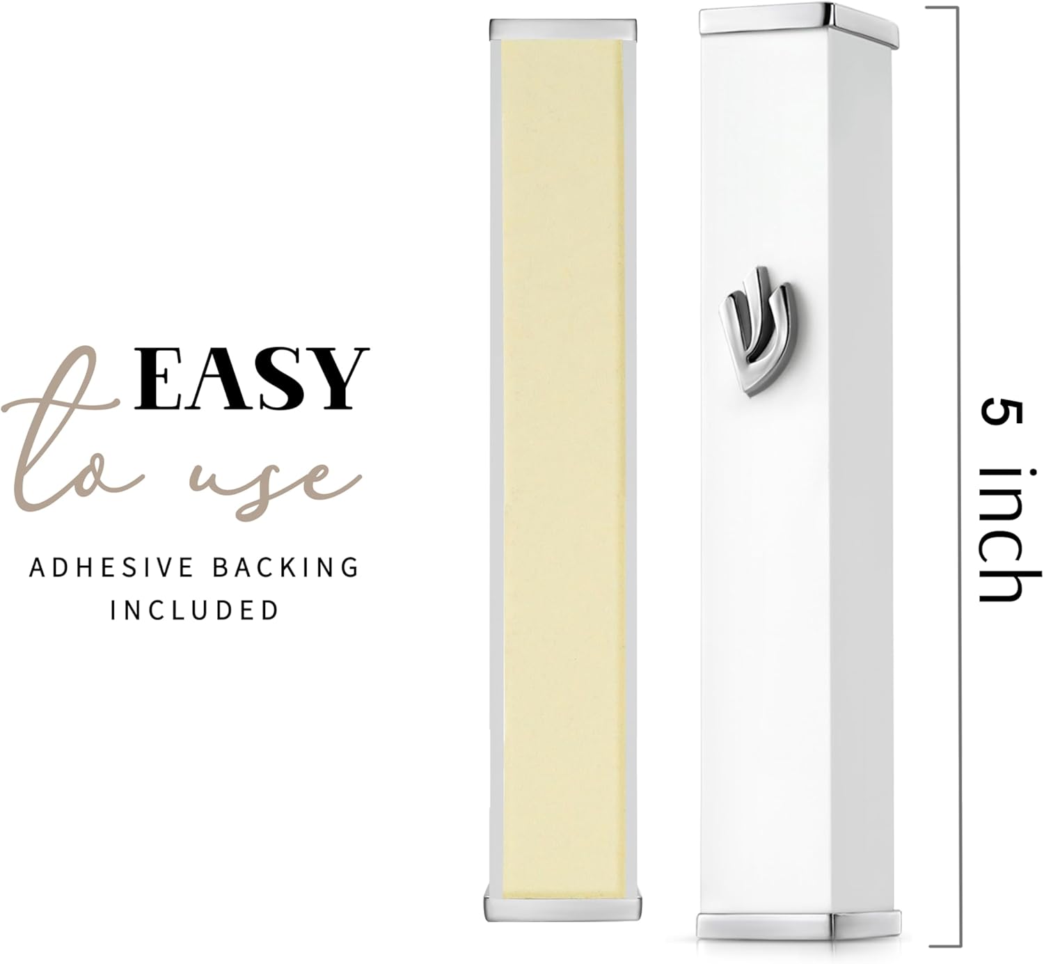 SURI Modern Mezuzah with Adhesive for Easy Install