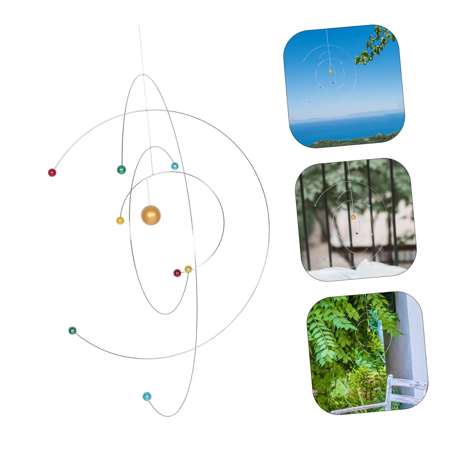 Balanced Dynamic Atom Mobile for Home Decor